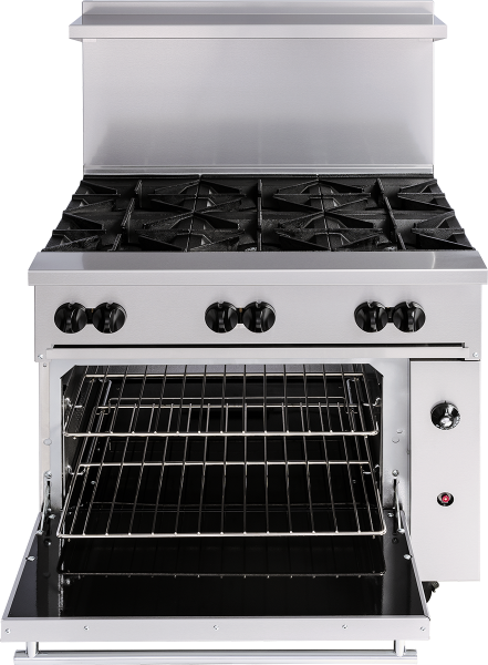 72 Gas Range, 6 Burner and 36 Thermostatic Griddle Top with 2 Standard  Ovens