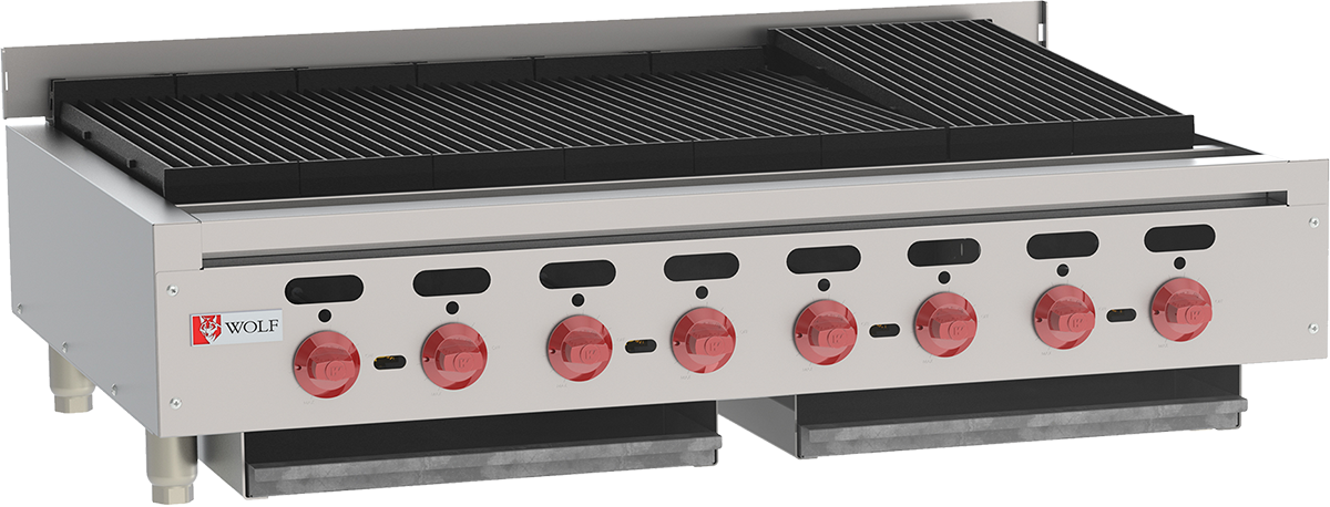 Wolf Og54 54 Inch Built In Gas Grill With 25 500 Btu Burners Infrared Sear Burner Infrared Rotisserie Ceramic Briquettes Stainless Steel Grates And Warming Rack Natural Gas