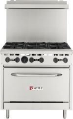 Wolf C48S-8B Restaurant Gas Range, 48 W